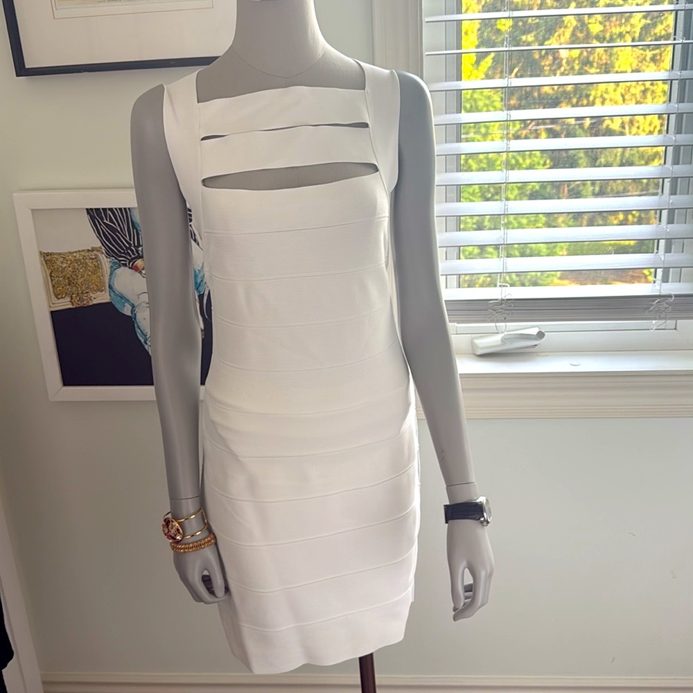 Crossover halter bandage dress Herve Léger